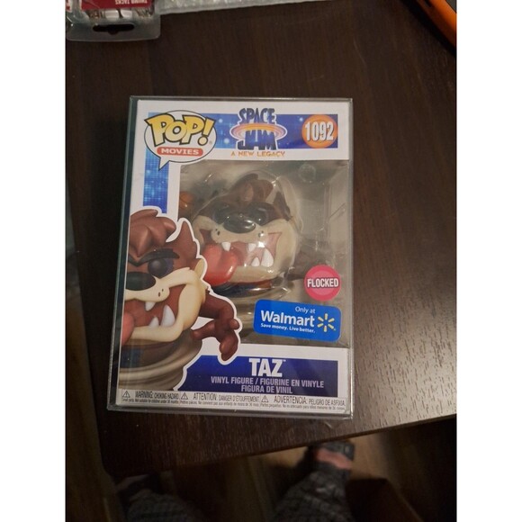 Funko Pop! Vinyl: Space Jam - Taz (Flocked) - Walmart (Exclusive) #1092 - Picture 1 of 6